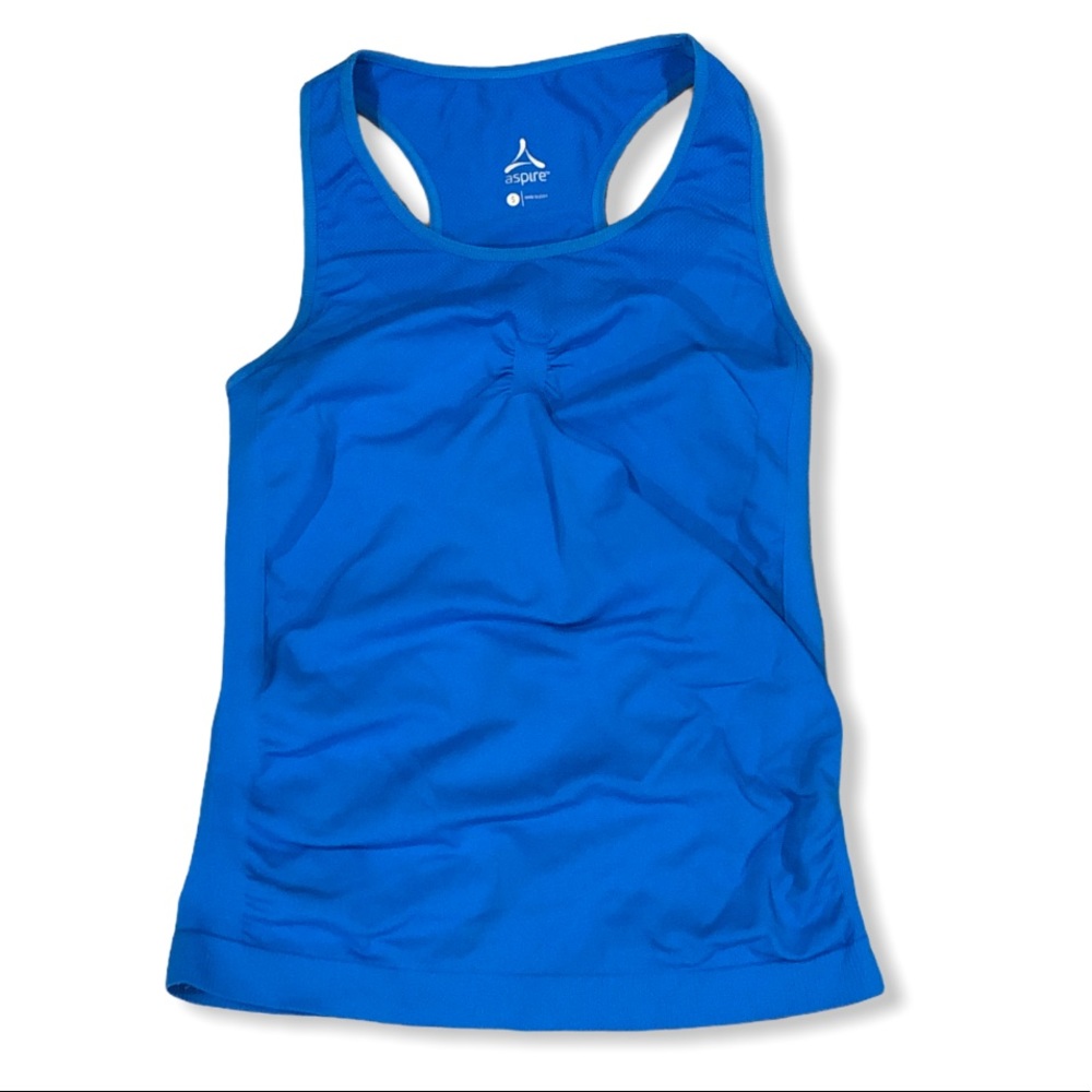 Royal Blue Aspire Athletic Racer Back Tank Top